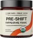 Pre-Shift Energizing Focus, Organic Adaptogenic Herbal Supplement per Zen-Like Focus Prima di lavorare con Reishi, Cordyceps, Matcha, Maca, Goji e Black Currant - 45 Servings