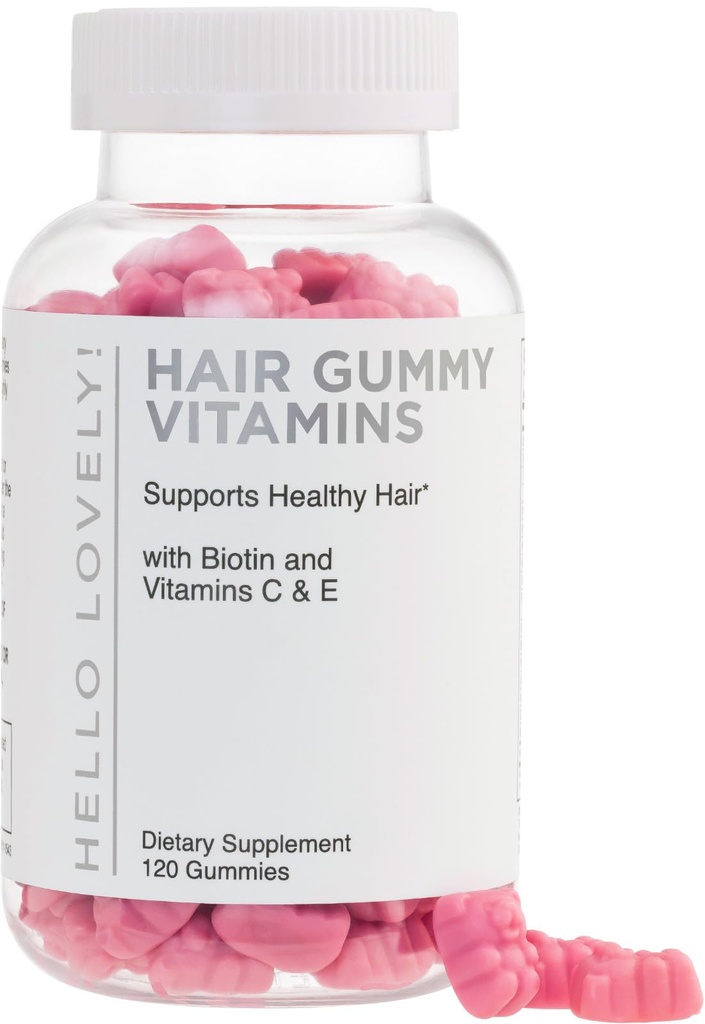 Vitamine di capelli Gummies - Biotina 5000 mcg con vitamina E, C & Zinco, Vitamine di crescita dei capelli per le donne e gli uomini - Più forte, Bella Capelli, Integratore di pelle e unghie, Non OGM & Gluten-Free - 120 Orsi della pancia