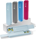 Organizzatore di pillole settimanali - organizzatore di medicina di viaggio, scatole di pillole e organizzatore 2 volte al giorno, 7 giorni caso di pillole graziose, titolare di pillole per vitamine, medicinali e compresse (Pastel Blue)