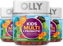 OLLY Kids Multivitamin + Probiotic Gummy, Vitamine A, C, D, E, B, Zink, Probiotika, Chewable Supplement, Berry Flavor, 70 Count (3 Pack)