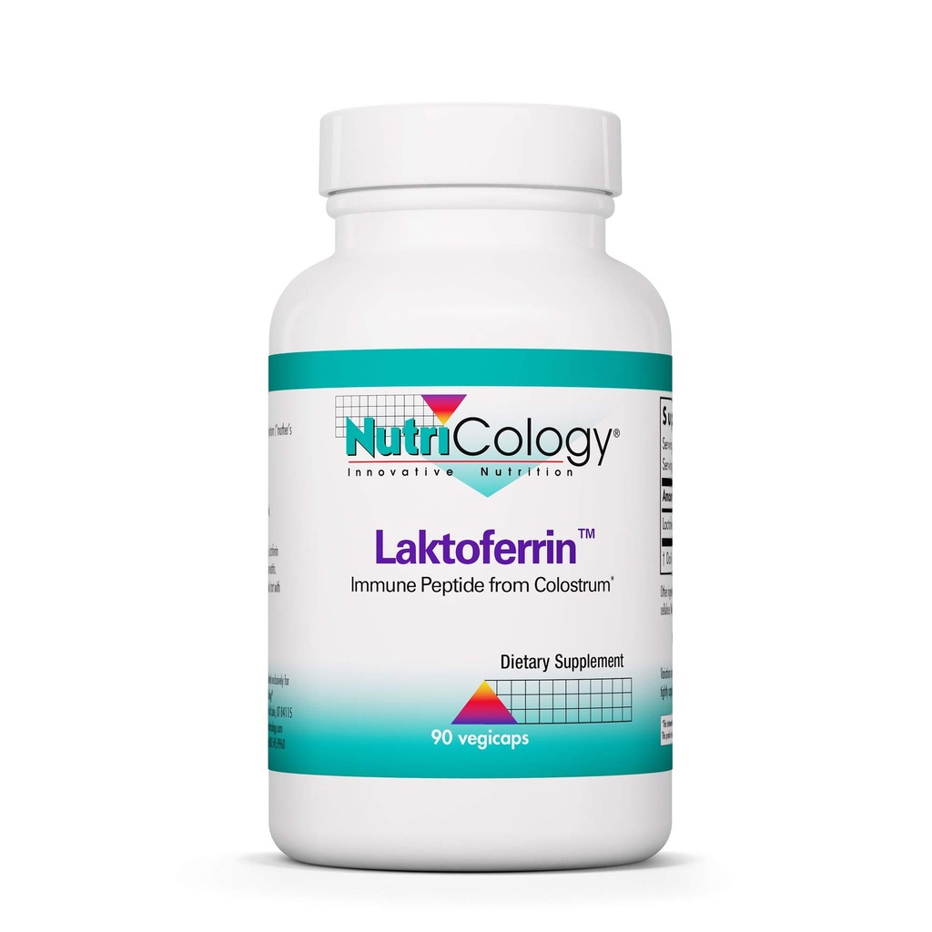 Nutricology Laktoferrin Supplement - Lactoferrin Beilagen 350mg, Bovine Colostrum, Immunpeptide, Eisen Beilagen, Vegicaps - 90 Count