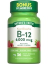 Nature's Truth B12 Vitamin 6000 mcg | Methylcobalamin | 36 Tabletten | Fast Dissolve Natural Berry Flavor | Vegan, Non-GMO & Gluten Kostenlos