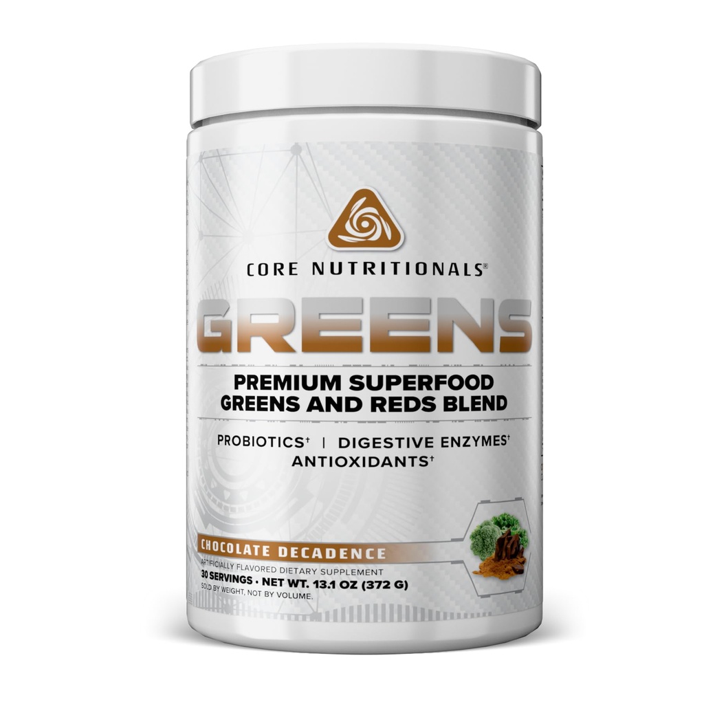 Greens | Premium Superfood Reds & Greens Blend | 5 miliardi di CFU Probiotici, Enzimi digestivi, & Antiossidanti | 30 Serve (Chocolate Decadence)