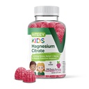 Viteey Kids Magnesium Citrate Gummies - Unterstützt Schlafhilfe, ruhige Gummis, Muskelentspanner, Optimale Entspannung - Vegetarisch, Gelatinfrei, Glutenfrei, GMO Free - Tasty Chewable Raspberry Flavored Gummy