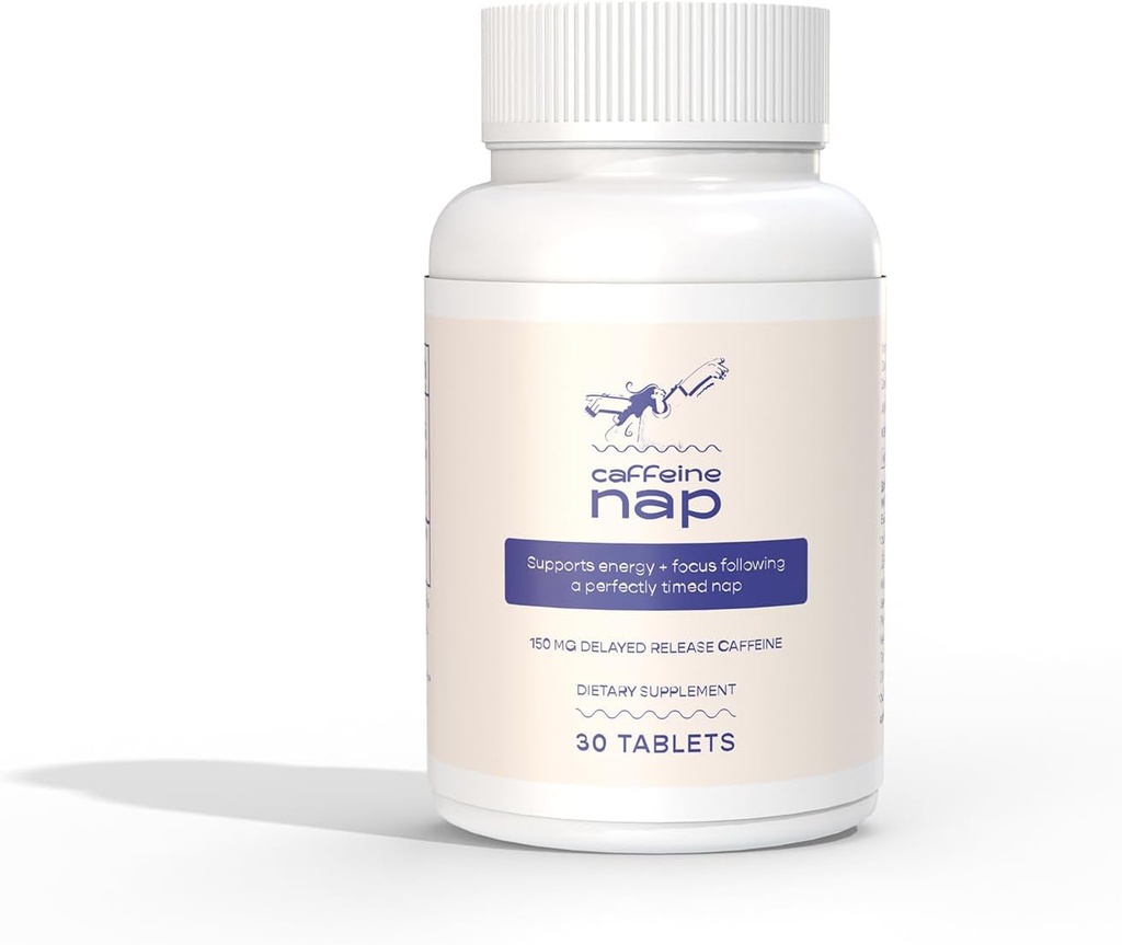 Verzögerte Freisetzung Koffein Ergänzung | Power Kaffee Nap + Energie & Fokus | 60 Tabletten