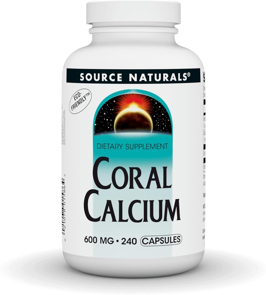 Source Naturals Coral Calcium - 600mg - 240 Capsules