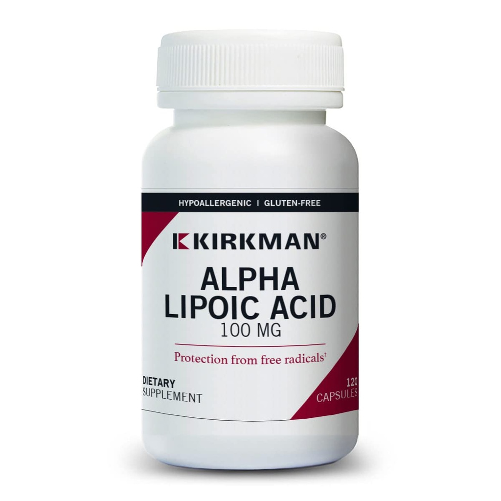 Kirkman Alpha Lipoic Acid 100 mg - Allergiker | 120 Vegetarische Kapseln