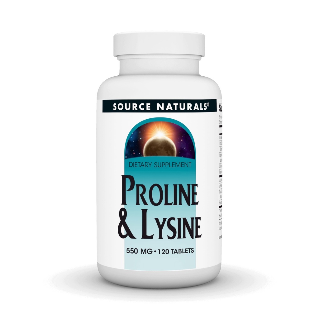 Quelle Naturals Proline & Lysin, 550 mg - 120 Tabletten