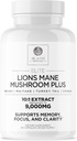 DR. EMIL NUTRITION 9000mg Organic Lions Mane Supplement Capsule con Chaga, Reishi & Maitake - Natural Mushroom Blend for Wellness Support