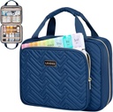 Leudes Travel Pill Bottle Organizer,Medicine Organizer und Speicher,Home Medication Bag, Cases, Träger für Pillen,Vitamin,Fish Oil, Ergänzungen für Frauen und Männer (Large, Blau)