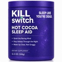 Killswitch aide au sommeil pour les adultes – Asleep d'automne rapide et réveil rafraîchi, supplément de chocolat chaud sans sucre - Magnésium, Tart Cherry, L-Theanine et plus pour le sommeil reposant, 30 portions, fabriqués aux États-Unis