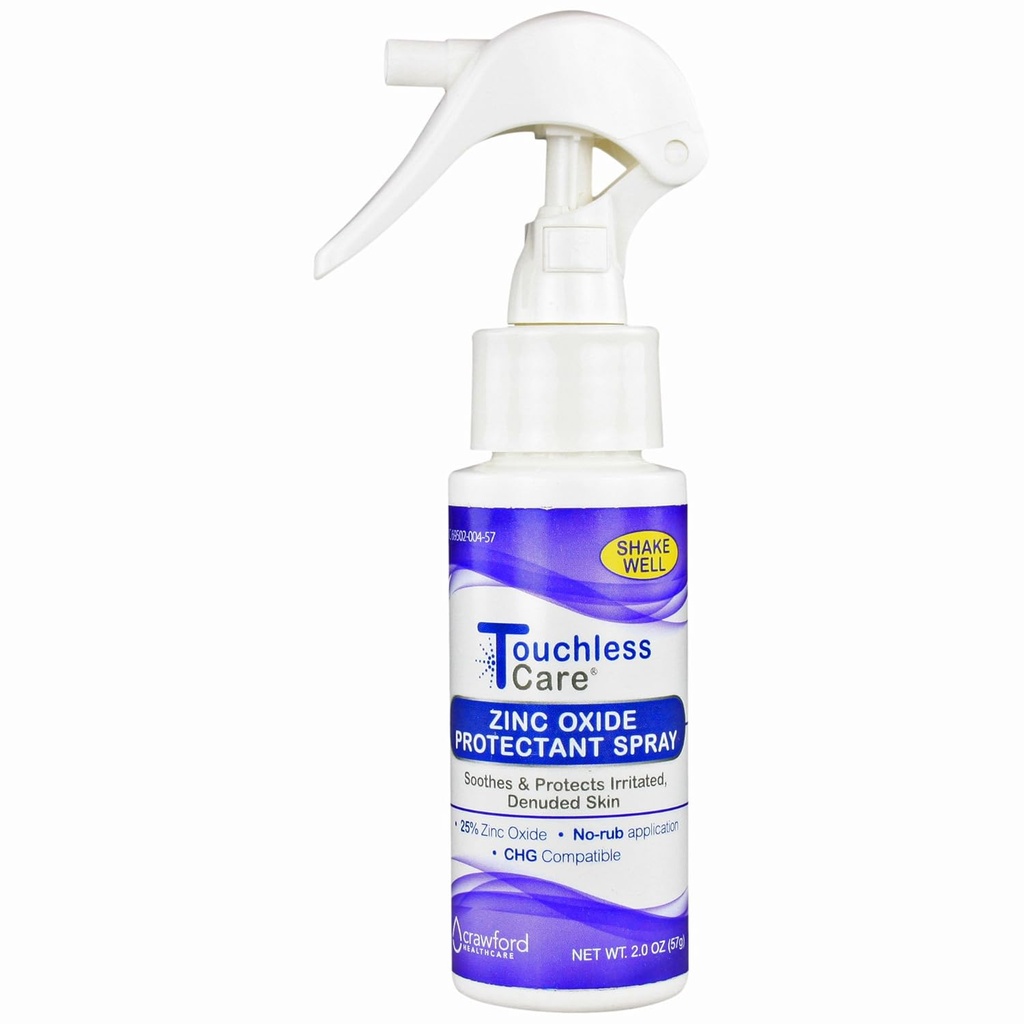 Vaporisateur à oxyde de zinc, Soulagement rapide de la peau de l'adulte Rash causé par l'incontinence adulte, Facile à appliquer Spray sans toucher, Soulage l'irritation cutanée, Pas de crèmes messy (2 oz) - 62402