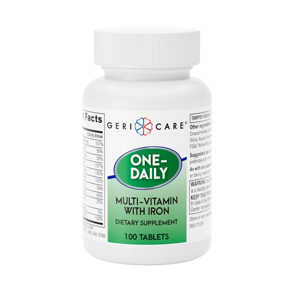 GeriCare One-Daily Multi-Vitamin mit Eisen Tablets,100 Count (Pack von 1)