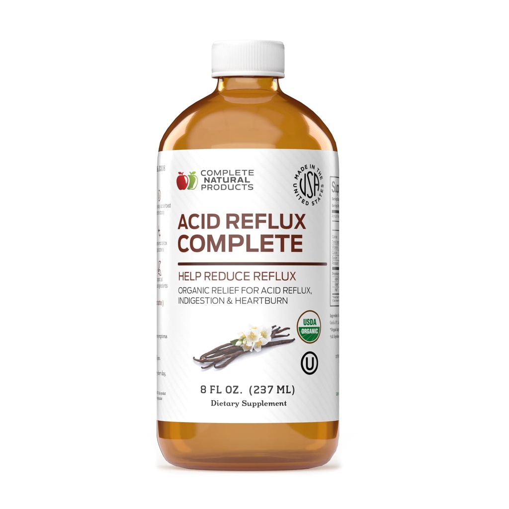 Acid Reflux Complete 8oz - Natural Organic Liquid Heartburn, GERD, & Amish Reflux Remedy & Medicine