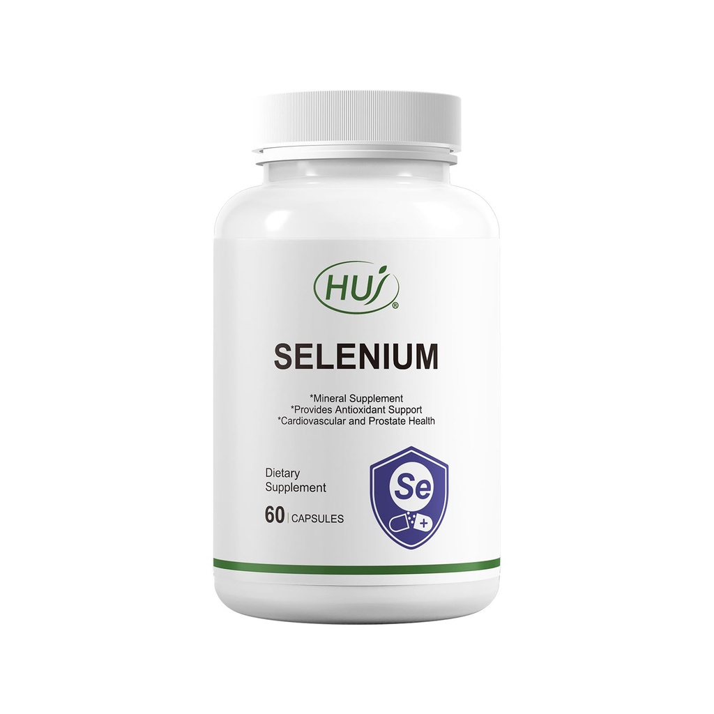Supplément au sélénium HUJ, 60 capsules, soutien antioxydant, supplément minéral