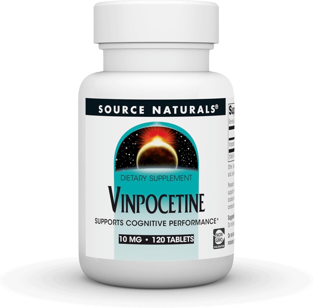 Source Naturals Vinpocetine Tablets, Supports Cognitive Performance*, 10 mg - 120 Tablets