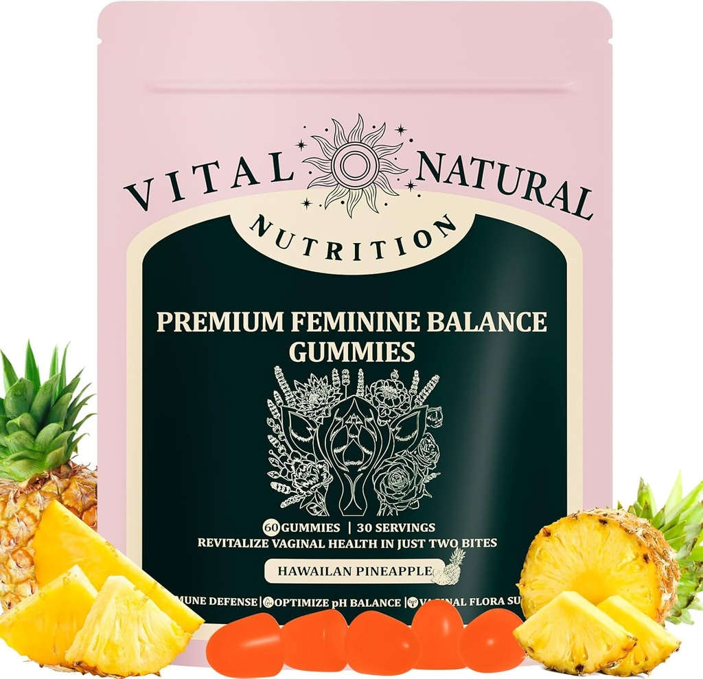 Feminine Balance Gummies - Probiotici per la salute delle donne per pH e supporto immunitario & ananas naturale Flavor (1)