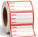 Stickers 500Pcs Nom de médicament Étiquette Stickers Médicament Force 1x2 Inch-Vétérinaire Instruction Étiquettes Rappel
