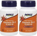 JETZT Vitamin D-3 5.000 IU,120 Softgels (Pack von 2)