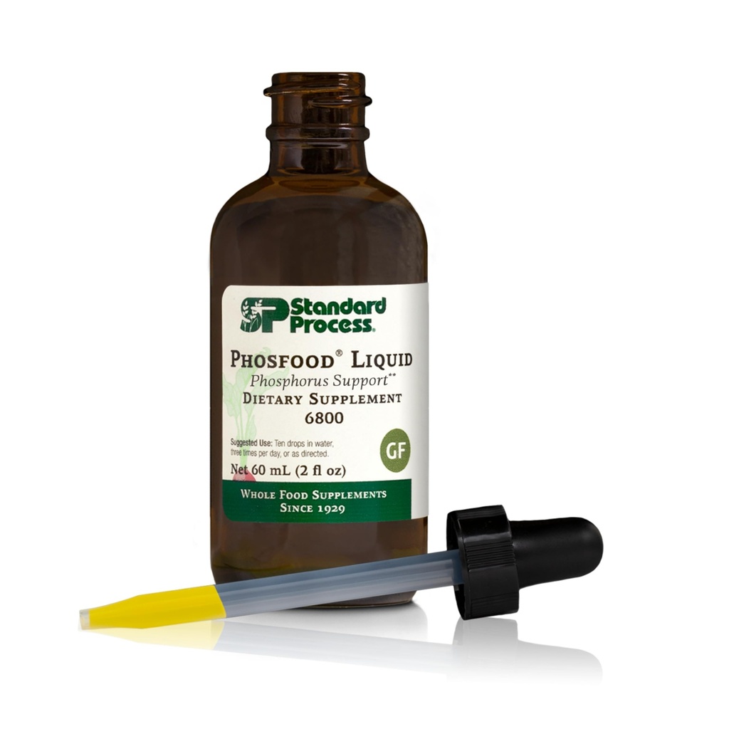 Standard Process Phosfood Liquid - Phosphorergänzungsmittel für Ernährungsbilanz - Glutenfrei, Vegan & Non-Soy - 60 ml (2 fl oz)