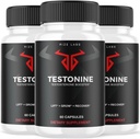 rize labs (3 Pack) Testonine Male Supplement, Testonine Kapseln für Männer, Testonine Maximum Strength Formula, Testonine All-Natural Pille für Muskelkraft, Testonine Bewertungen (180 Kapseln)