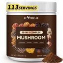 10-in-1 Pilz-Pulver, Pilz-Komplex - Lions Mane, Reishi, Shiitake, Chaga, Türkei-Tail, Cordyceps, Maitake &amp; More, Pilz-Ergänzungs-Pulver für Energie, Gedächtnis, Fokus und Immununterstützung 8oz