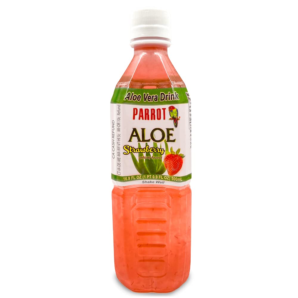 Marque de perroquet Aloe Fraise 16,9 fl.oz. (paquet de 10)