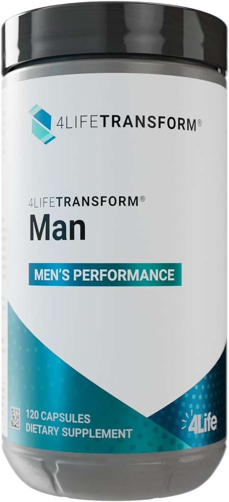 4Life Transform Man - Integratore di vita maschile per Stamina & Well-Being - L-Citrullina, Vitamina D3 e Ginseng coreano - 120 capsule vegetali