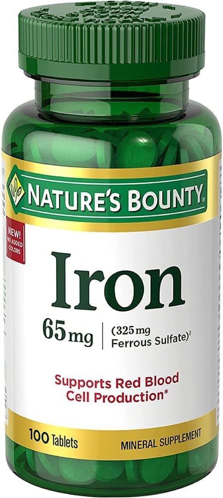 Ferro da stiro 65mg, 325 mg Ferroso Solfato, 100 compresse,...