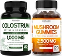 DORADO NUTRITION Colostrum Supplement 1000mg Per Serving and Mushroom Gummies (120 Count)