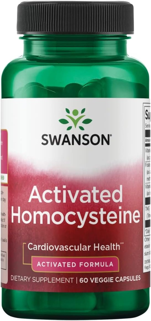 Swanson activé Homocysteine Formule 60 Capsules