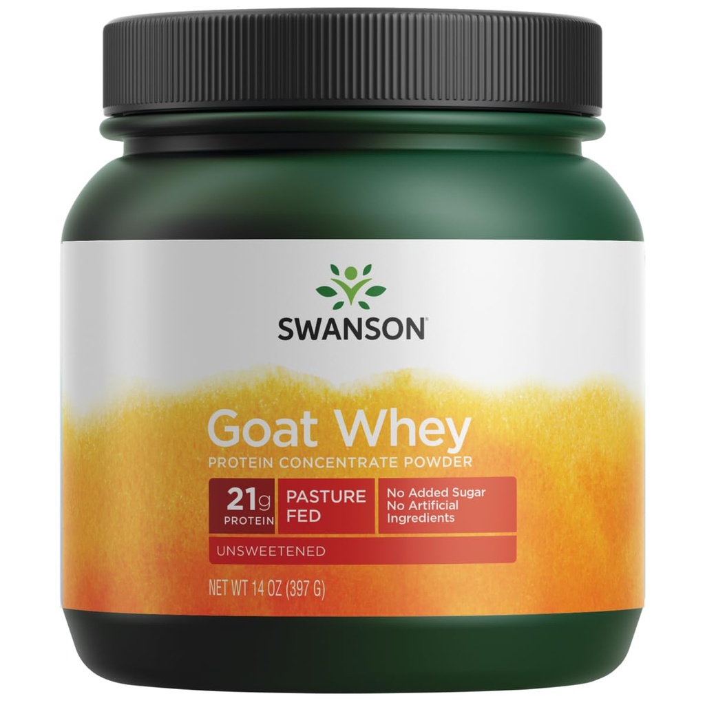 Swanson Goat Whey Protein Concentrate 14 Once (397 g) Pwdr