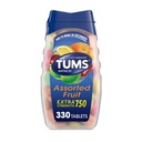 TUMS Chewable Antacid Tablets für extra Strength Heartburn Relief, ideal für einen Sommer BBQ - Gesortierte Obst-Flaschen - 330 Count