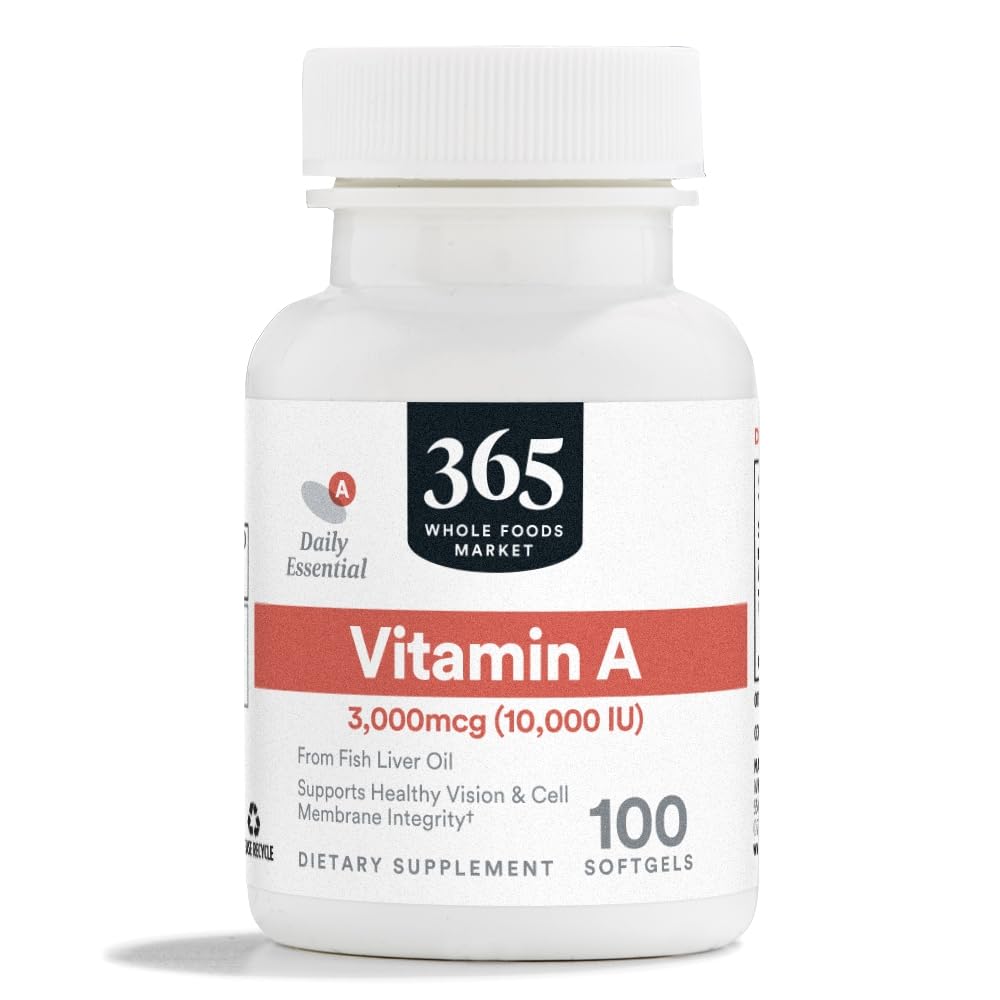 365 da Whole Foods Market, Vitamina A 10.000 IU, 100 CT