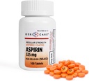 325mg (100 Count) di GeriCare- NSAID Pain Reliever & Fever Riduttore Aspirina coperta per adulti- Aspirina di resistenza regolare per la mal di testa Artrite Menstruale e dolore muscolare