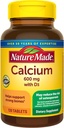 Natura Made Calcio 600 mg con vitamina D3, Integratore alimentare per il supporto Bone, 120 compresse (Pack of 3)