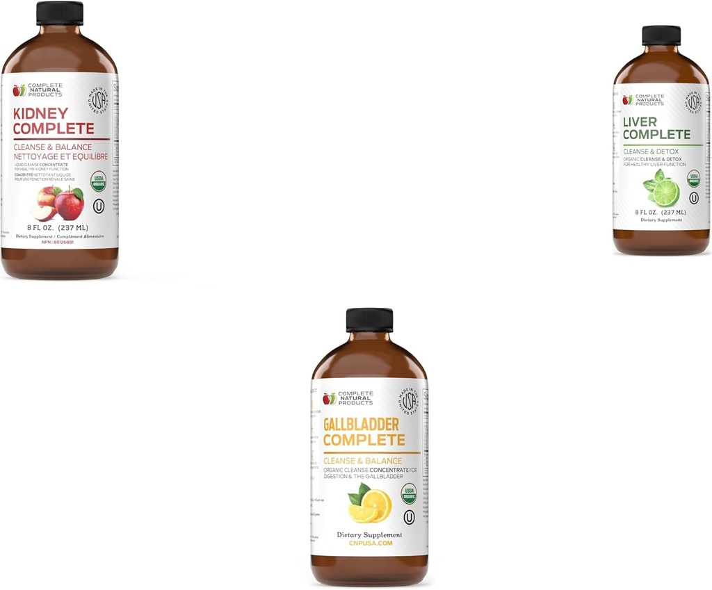 Produits naturels complets Rein Complet 8oz, foie Complet 8oz et Gallbladder Complet 8oz