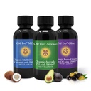 C60 Evo Huiles comestibles tout naturel, Mini Ensemble échantillonneur d'huile avec C60 ESS60 pur, Support immunitaire et supplément de soutien conjoint avec huile d'olive, huile d'avocat et huile de coco MCT, lot de 3, 2 oz