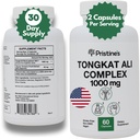 Tongkat Ali 1000MG Extract Supplement -30 Tage Versorgung - Athletic Performance Support - Natürliche Aphrodisiac, Testosteron &amp; Immunität Unterstützung - Potent Antioxidante Vorteile