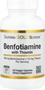 California Gold Nutrition Benfotiamine avec la Thiamine, 250 mg, 120 Capsules de Veggie
