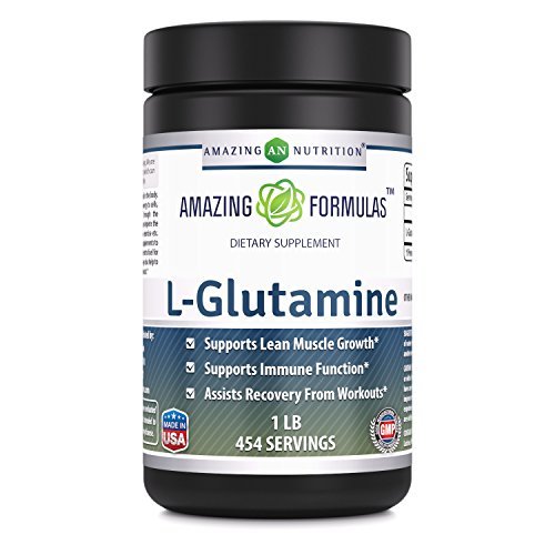 Incredibile formula L-Glutamine Polvere Aminoacido Supplemento | 1 grammo per porzione | 454 Serve (senza aroma | 1 LB) | Non-OGM | Gluten-Free | Made in USA