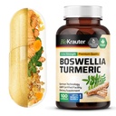 BIO KRAUTER integratore alimentare con capsule di Estratto di Boswellia - 2000 mg di miscela - 100 conta - Vegan Boswellia Turmeric (Curcumin) - Formula w/Black Pepper