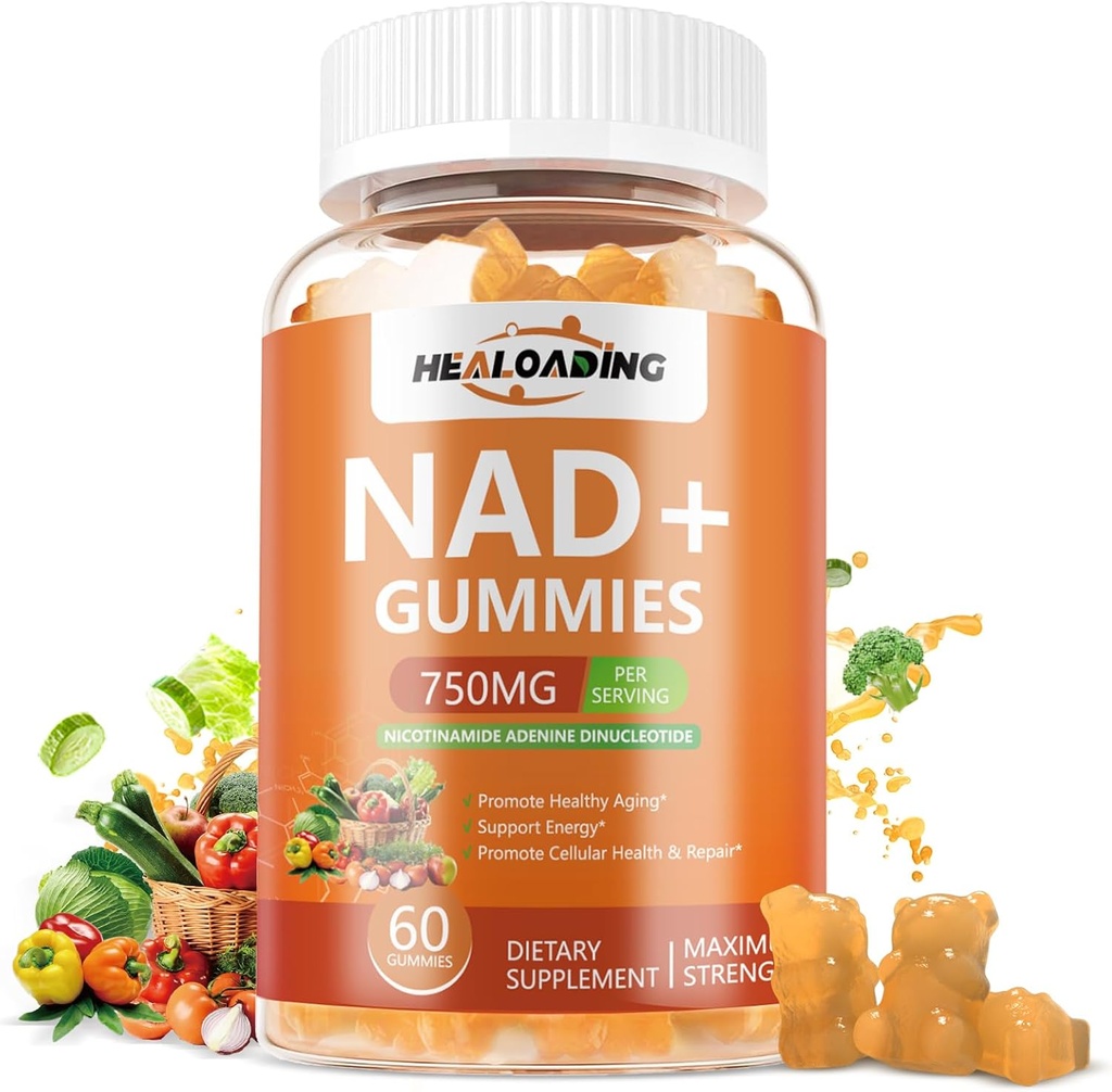 NAD+ Gummie NAD Resveratrol Ergänzung : NAD Ergänzungen für Frauen Aging Defense Absorption Than Nicotinamid Riboside Boost Vitamin B3 D3 Natrium Zink Unterstützung Cellular Health Energy und DNA Reparatur