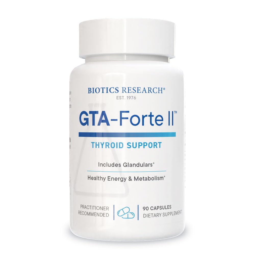 Recherche en biotique Supplément de sélénium GTA Forte IITM avec Zinc, Cuivre, Porcine Glandulaire & Rubidium, Soutien des Glands Endocriniens, Balance Hormonale Optimale, Éléments Phytochimiques Bound Trace 90 Capsules