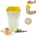 MIUPOO Bouteille de Stirring,Bouteille de Stiring Durable pour Stirring Beverage,Bouteille de Shaker petit mélangeur,Bouteille de café réutilisable convient pour le mélange de café, de shakes protéiques, de smoothies, de suppléments et de boissons pré-exercice