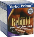 Yerba Prima Men's Rebuild Cleansing Program Box - Pulitura interna di trenta giorni per il corpo intero - Made Gentle With Ultra-assorbente Bentonite Clay & Psyllium per il supporto di regolarità