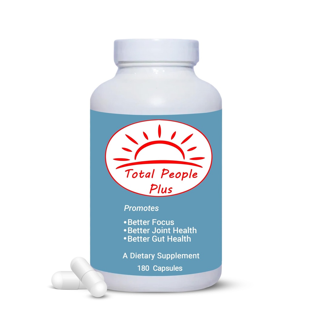 Total People Plus - Multivitamin & Minerals für Erwachsene - Nahrungsergänzungsmittel Reich an Major Minerals mit Vitamin A, D und E - Erhöht Energie und Vitalität - 180 Kapseln