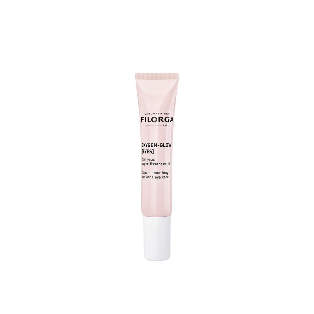 Filorga Oxygen-Glow Super Smoothing Eye Cream, combina acido ialuronico e enzimi per il trattamento rapido giornaliero di occhi tirati, puffiness e cerchi scuri, 0.5 Fl Oz (Pack of 1)