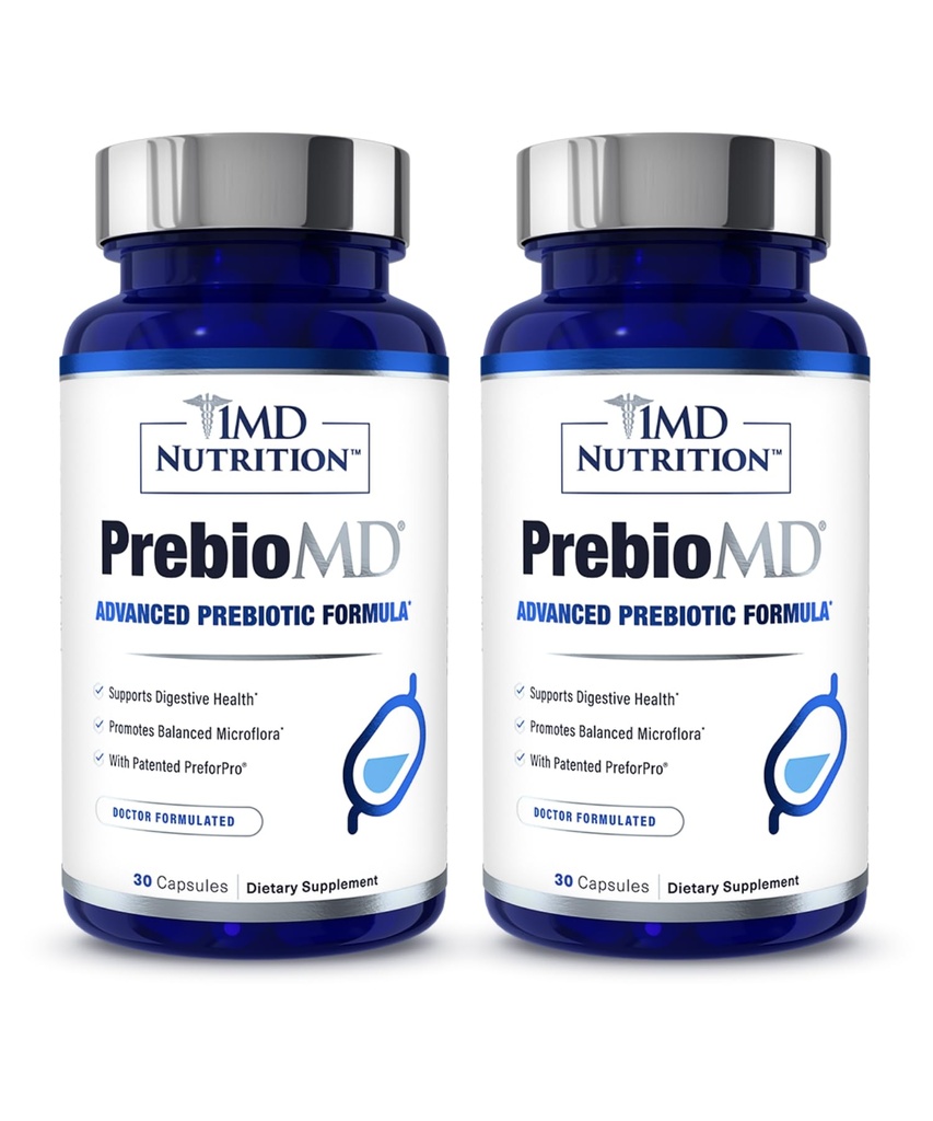 1MD Nutrition PréBioMD - Prébiotique avec PreforPro-Support Digestion saine et bactéries bénéfiques